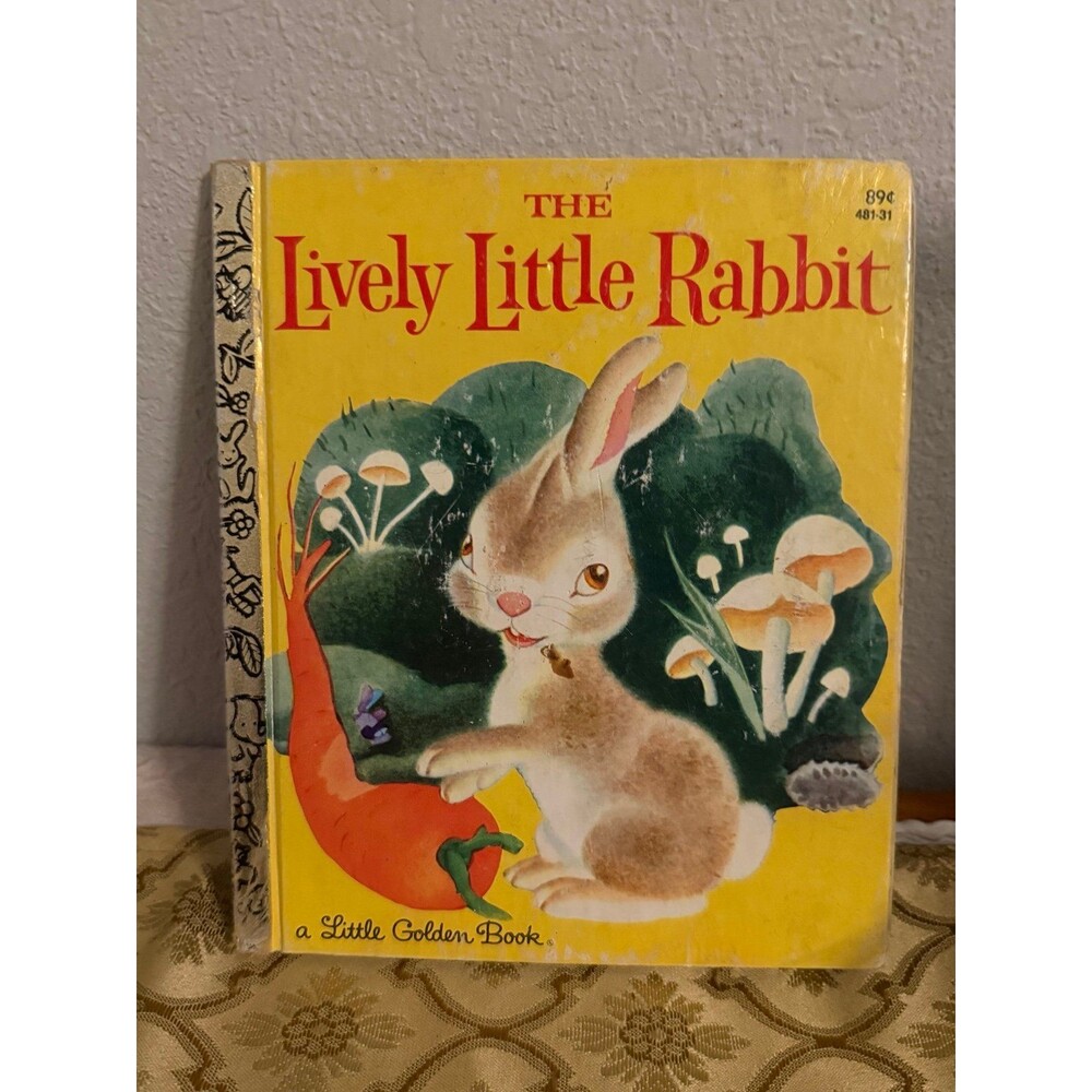 VTG Little Golden Book Lively Little Rabbit Gustaf Tenggren 1981 Woodland Story